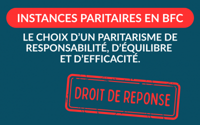 Instances Paritaires en BFC – Droit de réponse
